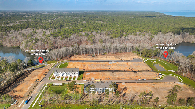 Aerial view of Santee townhomes