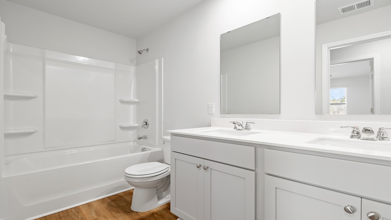 Primary bathroom with double vanity