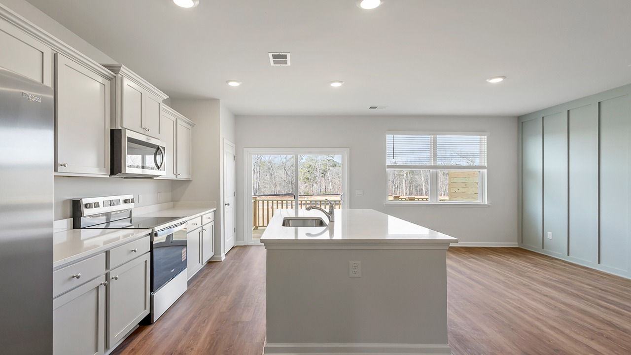 Kitchen with spacious center island