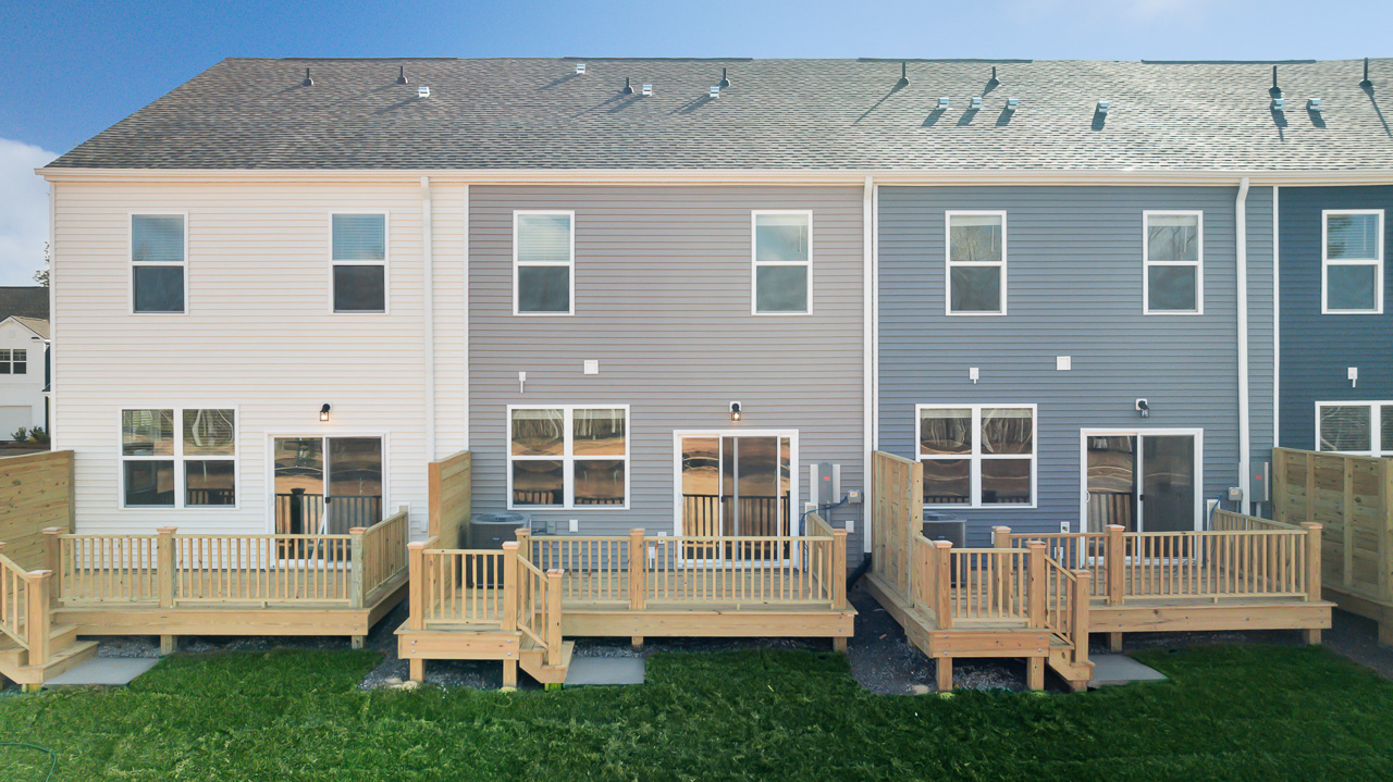 Backyard with back porch