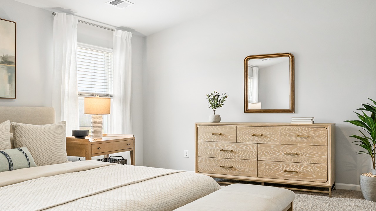 Spacious primary bedroom