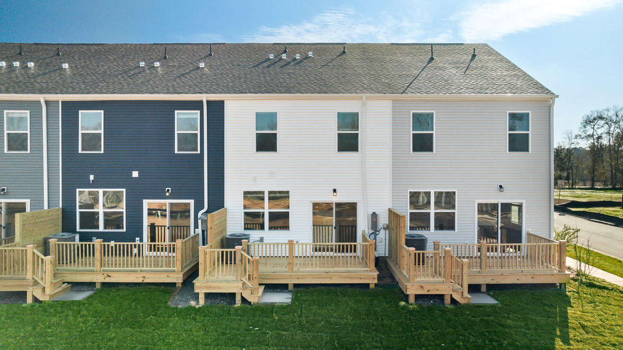 Santee townhomes with back porches