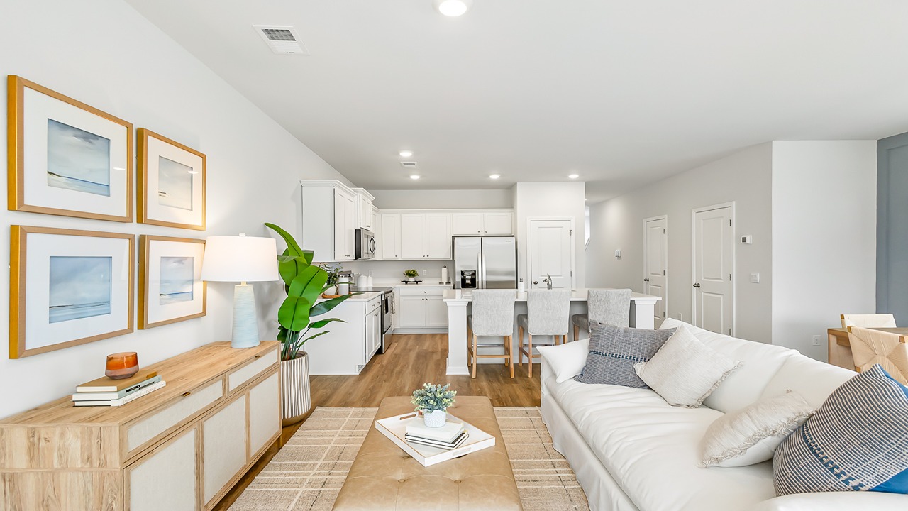 open concept living room