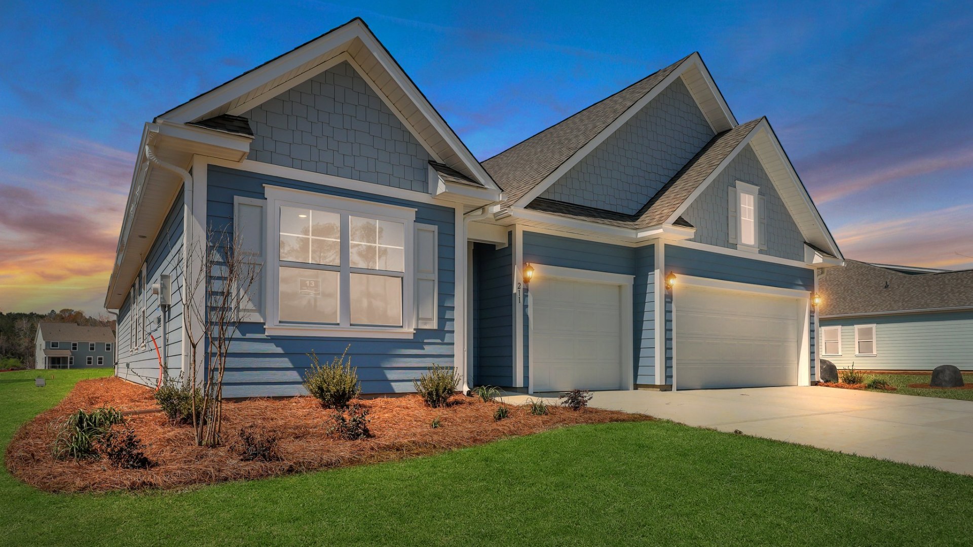 The Trivecta floorplan in Berkeley Bay has 4 bedrooms and 3 bathrooms with a 3 car garage.