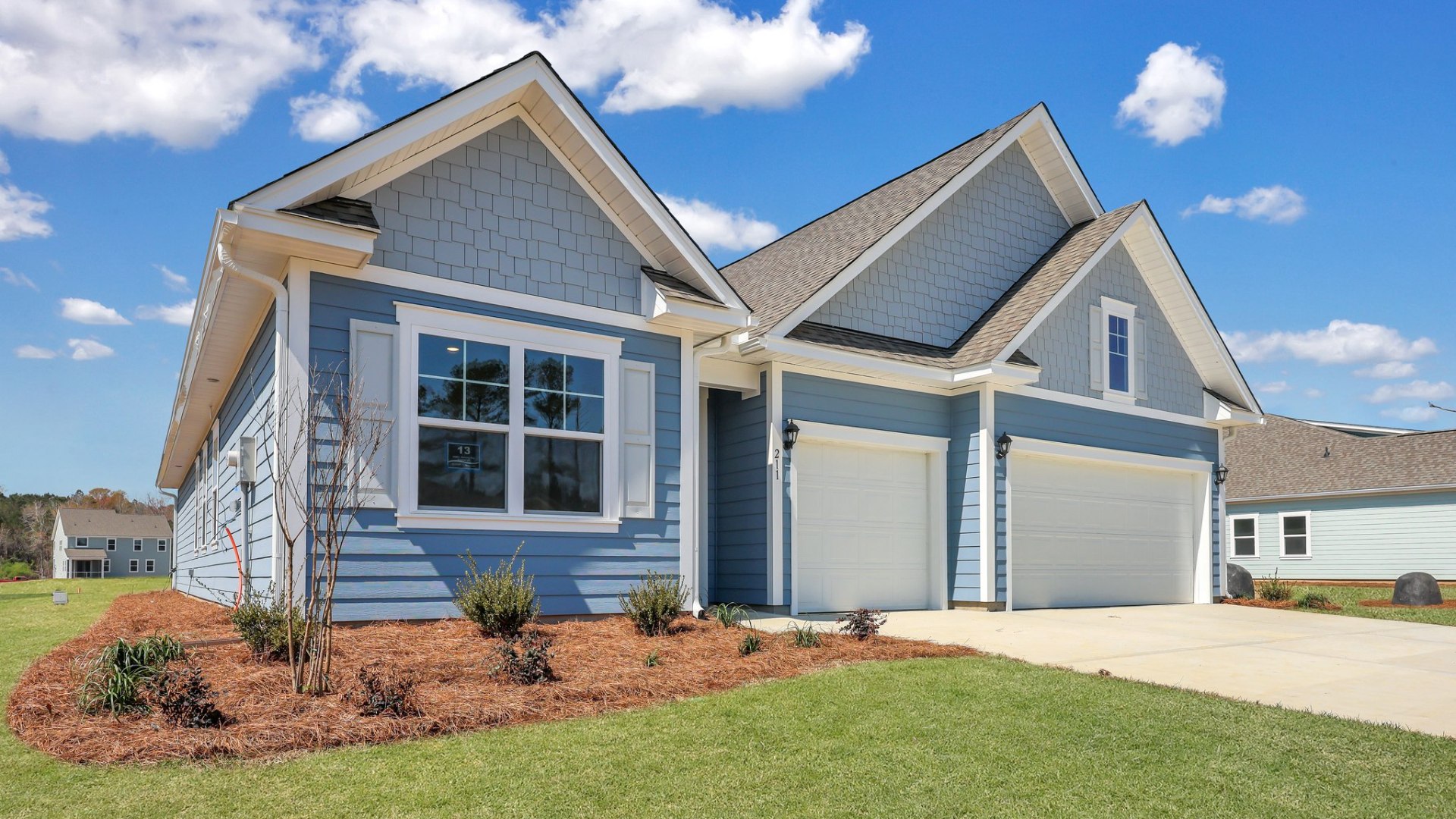 The Trivecta floorplan has three garages.