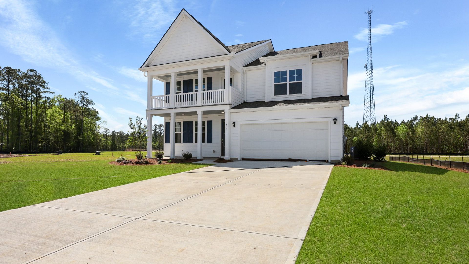 The Harbor Oak with double stacked porches.