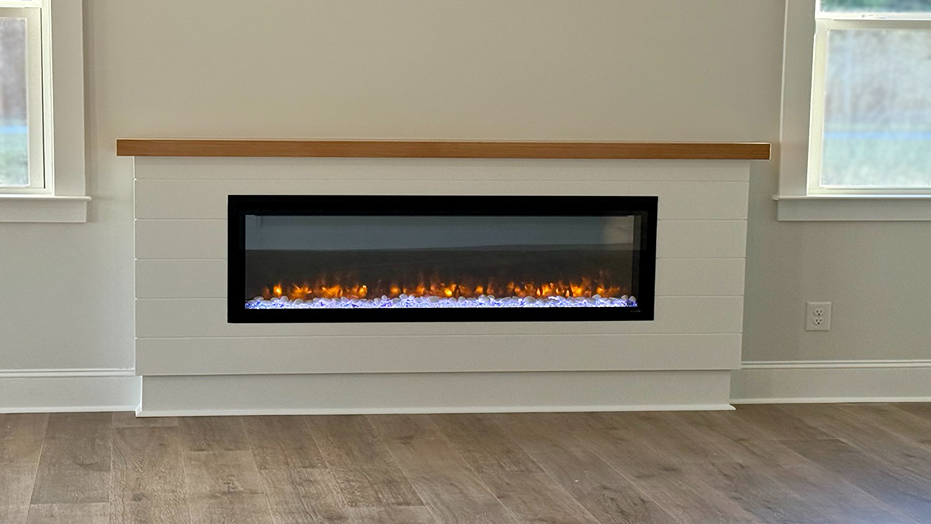 The living room is spacious and open concept.