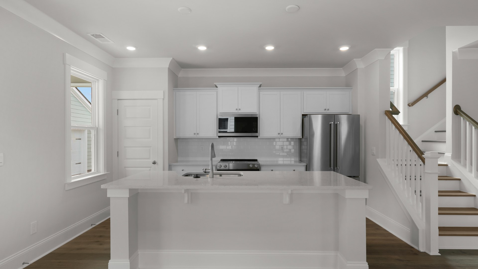 kitchen with large island
