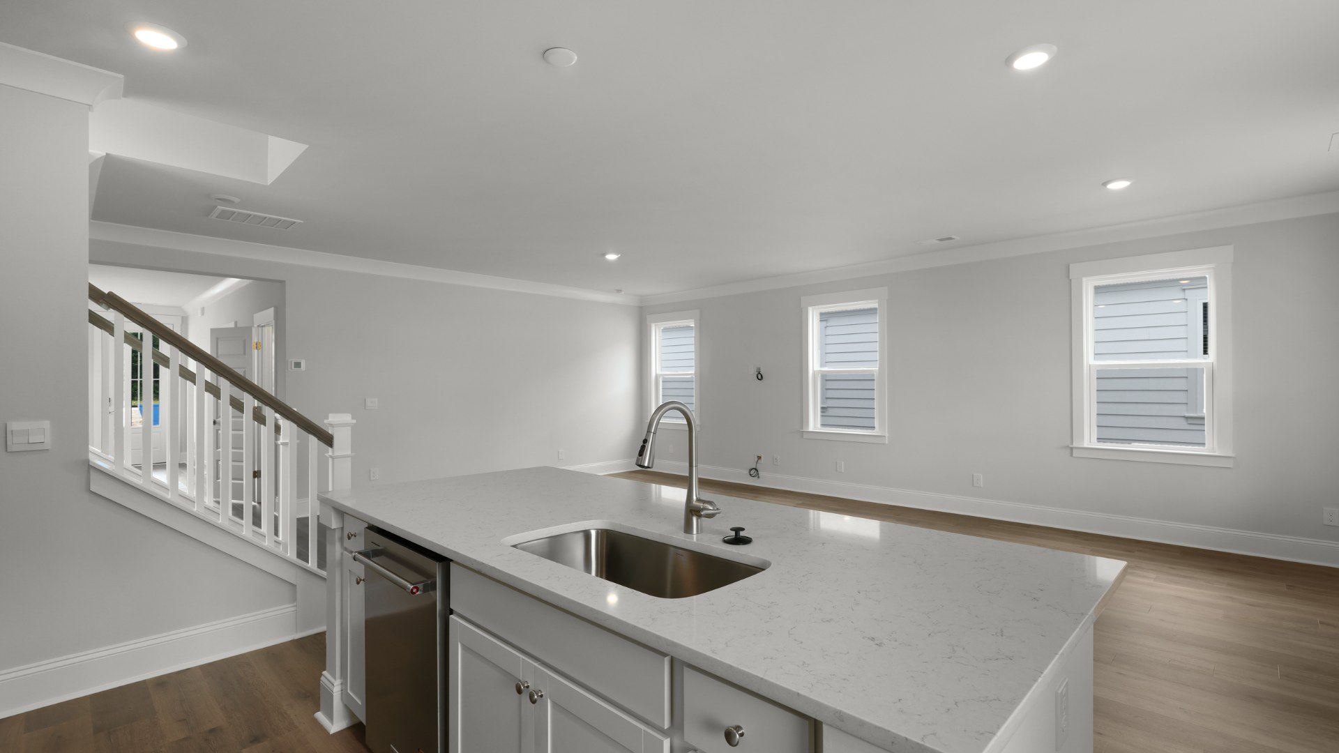 spacious kitchen island