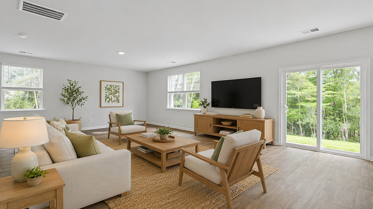 spacious living room