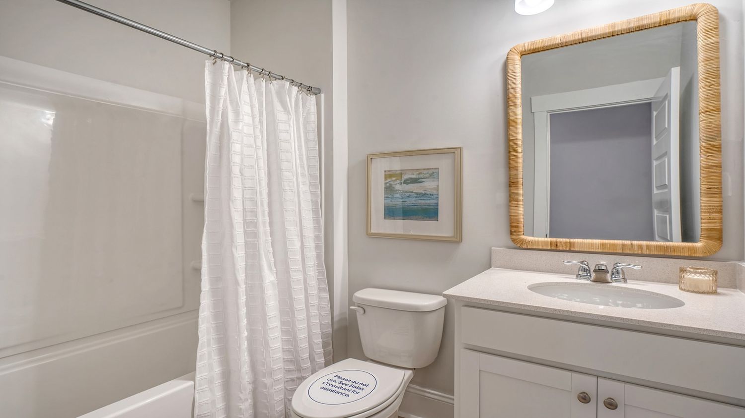 guest bathroom with tub