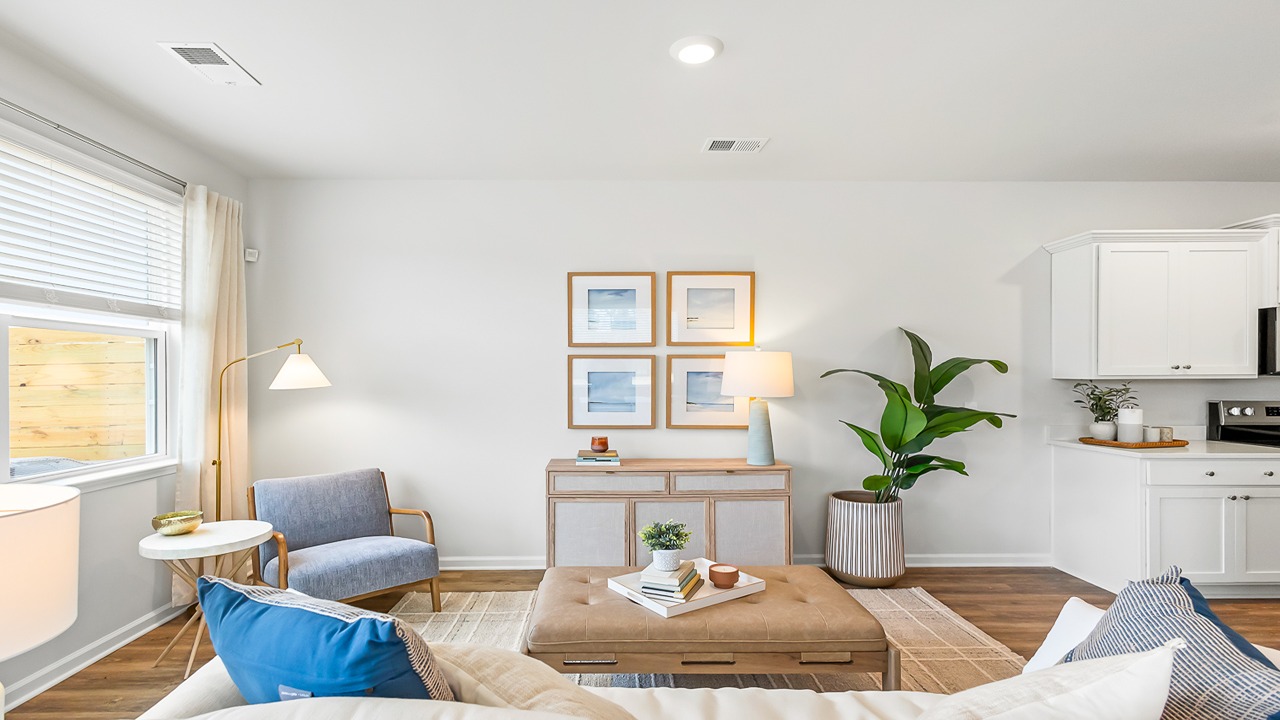 Living room with natural light