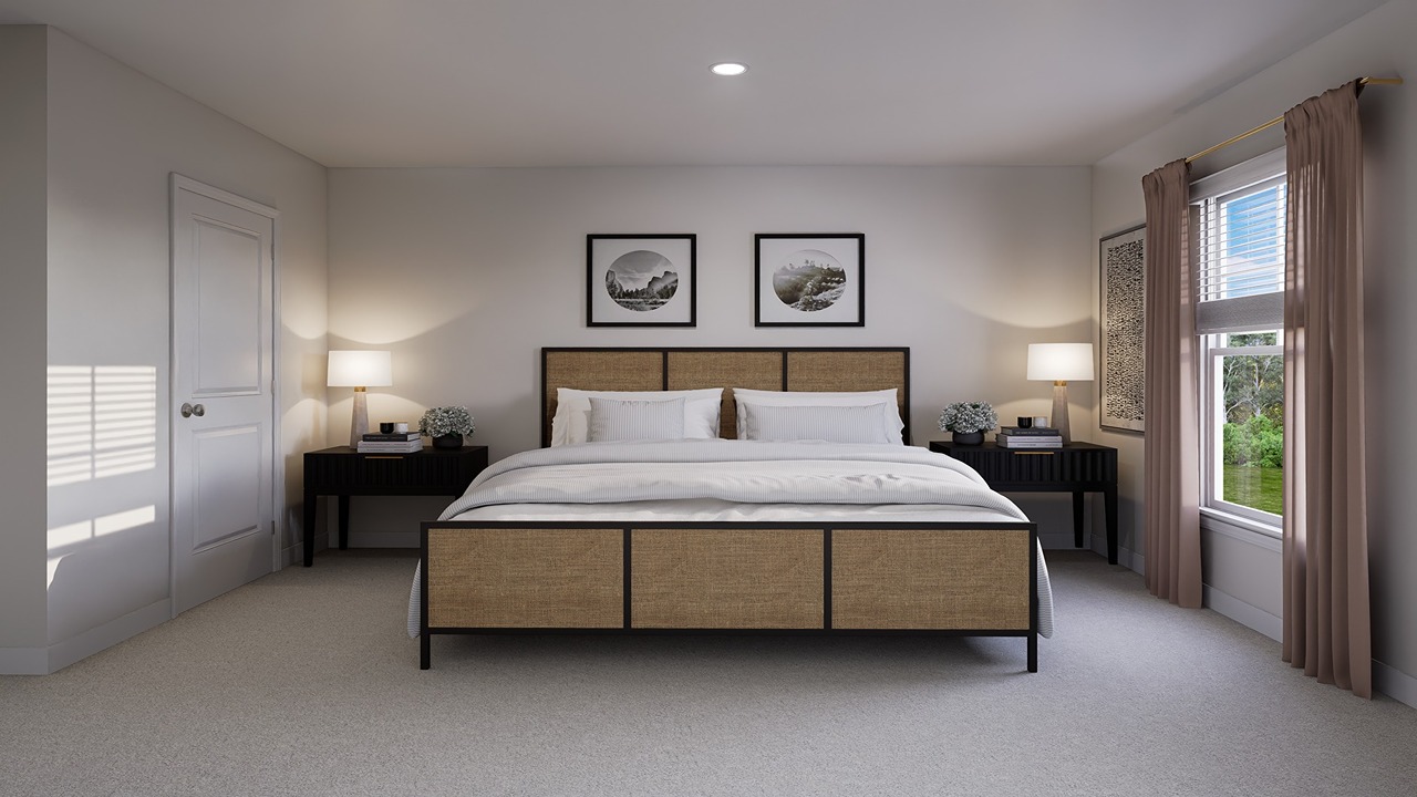 Spacious guest bedroom