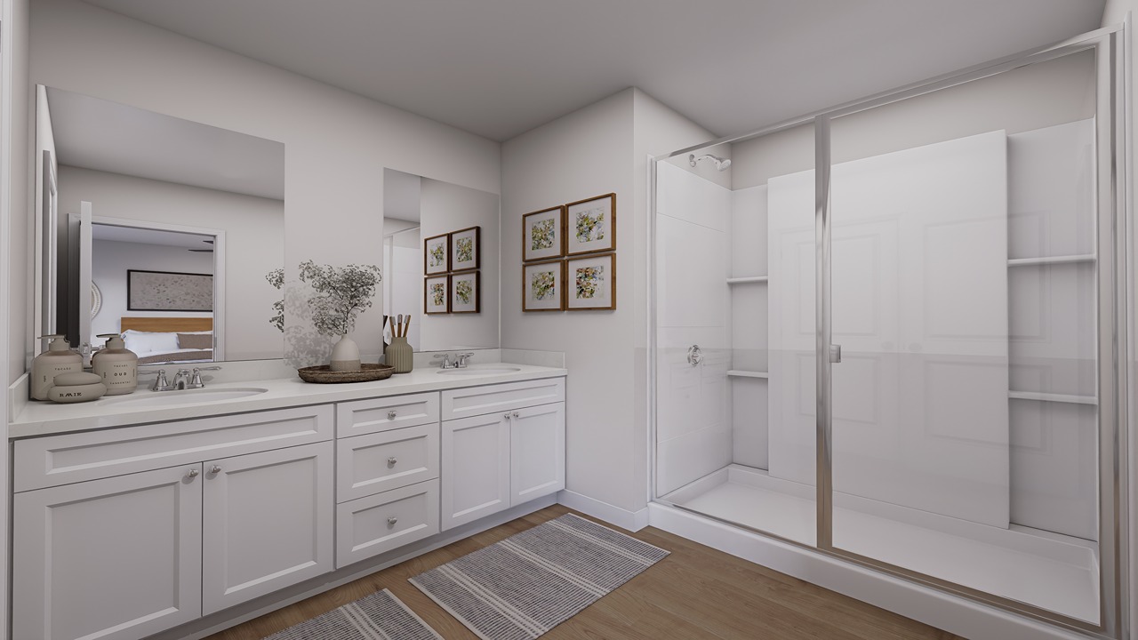 Large primary bathroom