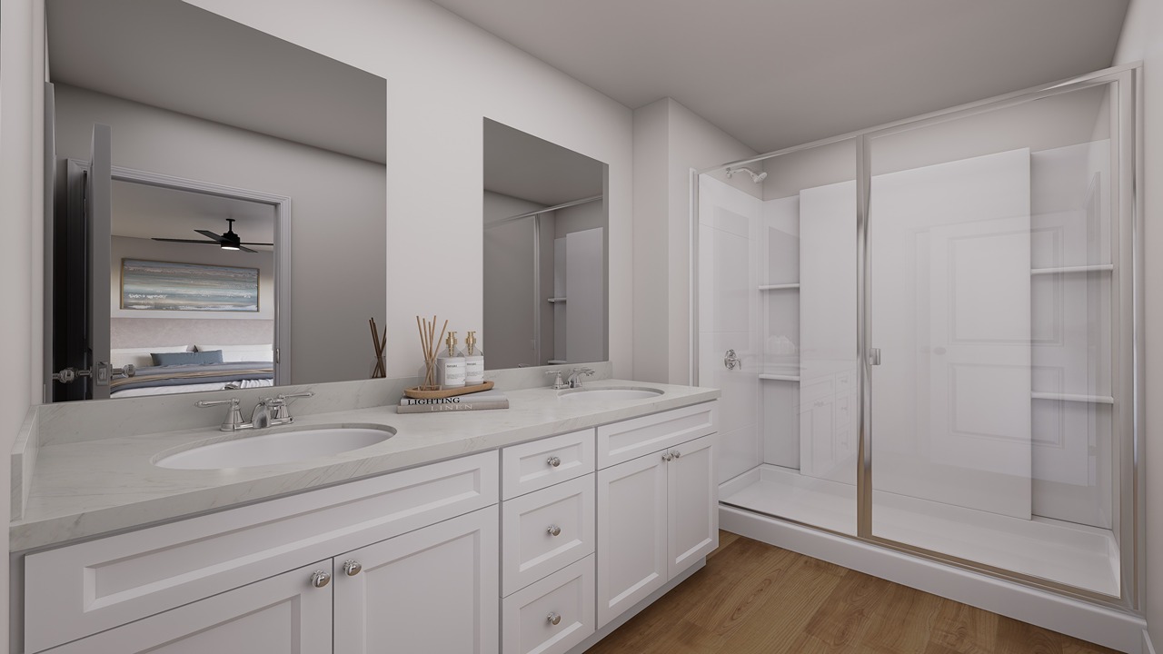 spacious master bath