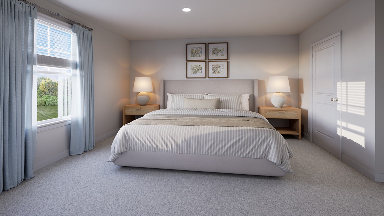 Spacious guest bedroom