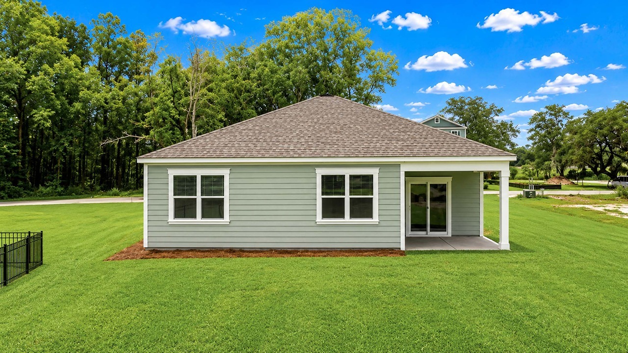 rear of home