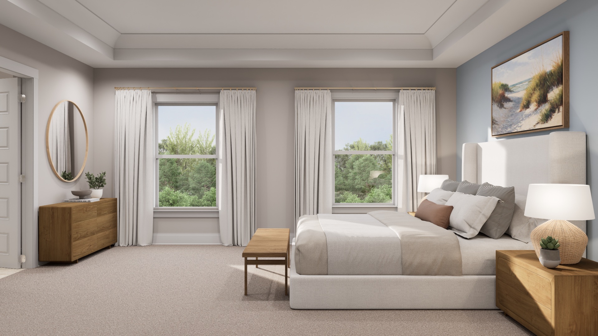 large primary bedroom in yemassee south carolilna