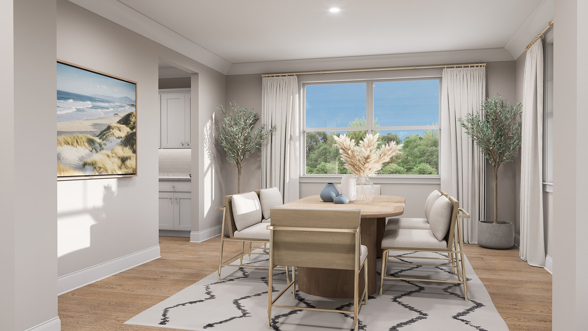 Formal dining room located across from the kitchen.