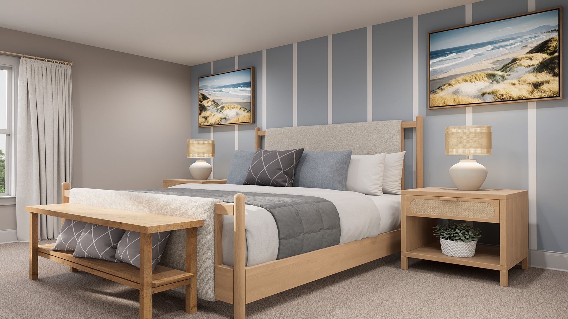 Bedroom 2 is spacious and has natural lighting.