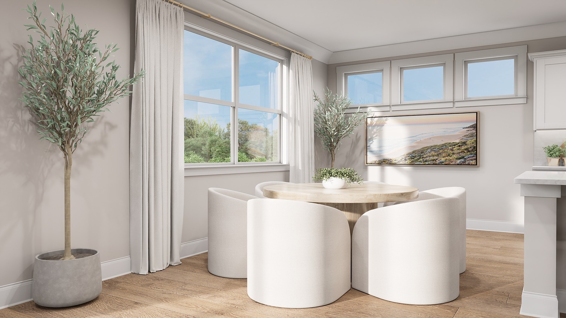 Eat in dining room or nook.