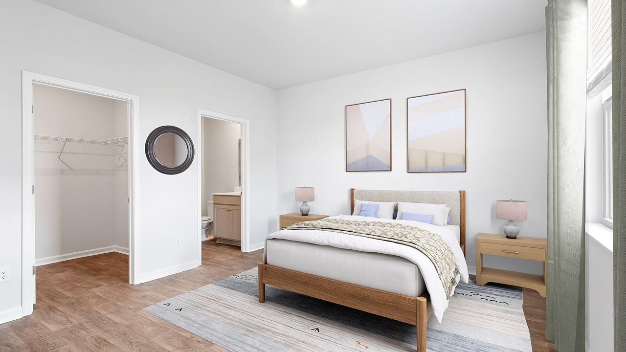 spacious primary suite
