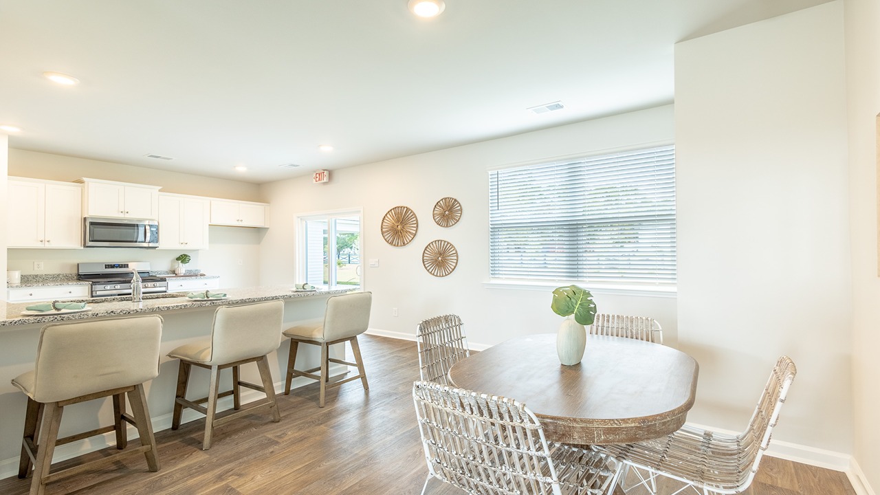 spacious dining area