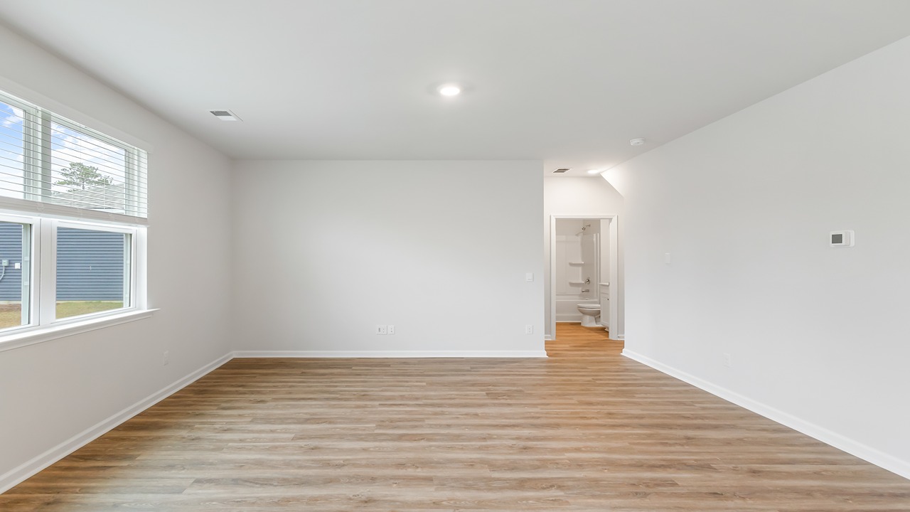 Living room with large windows