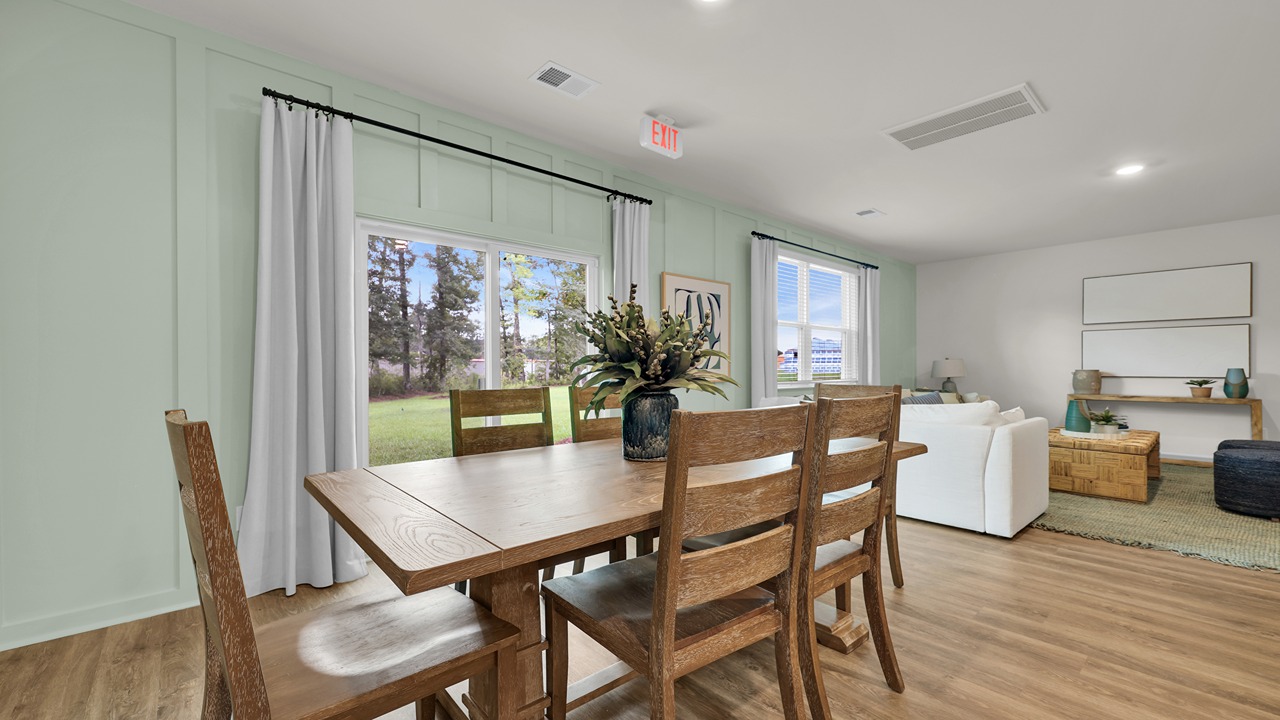 open concept dining area