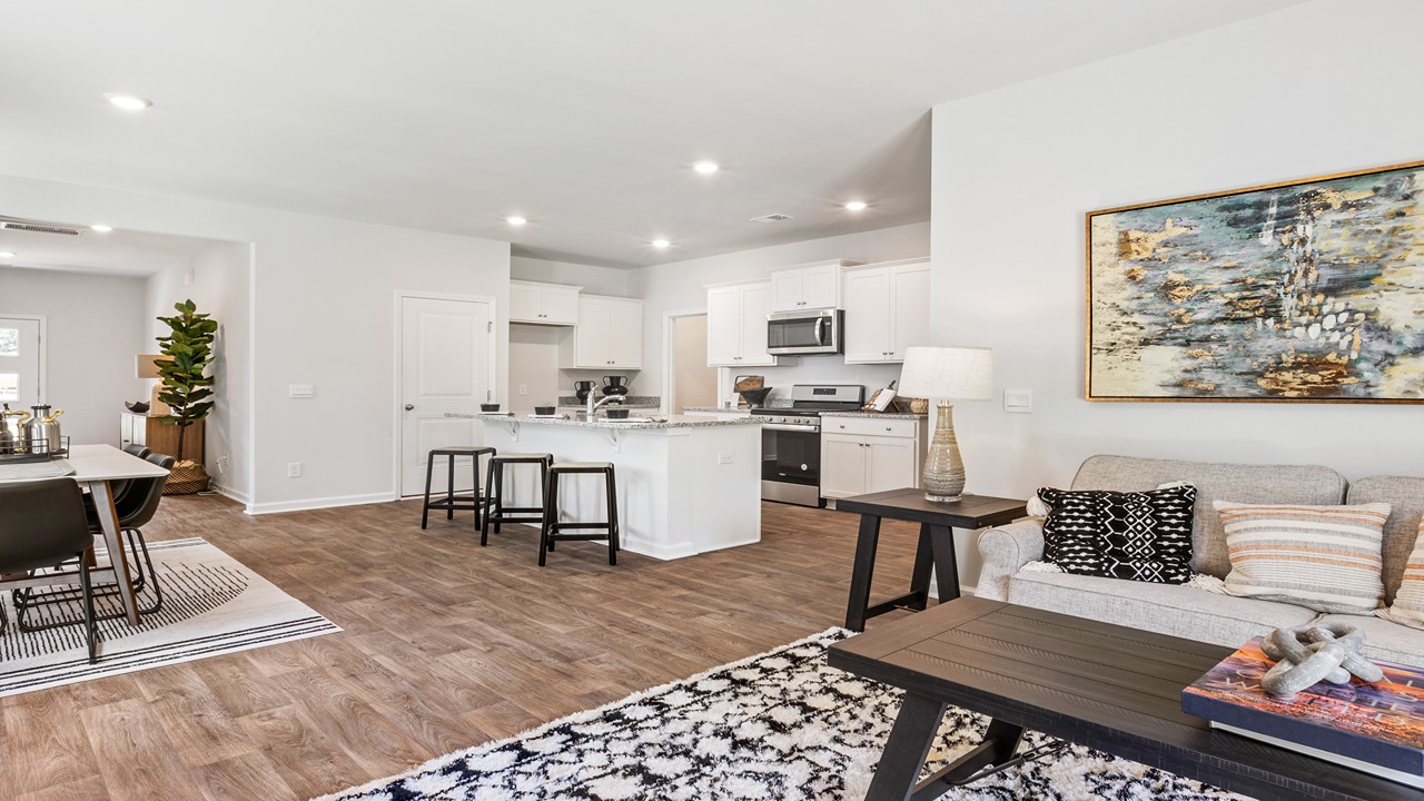 open concept livign area