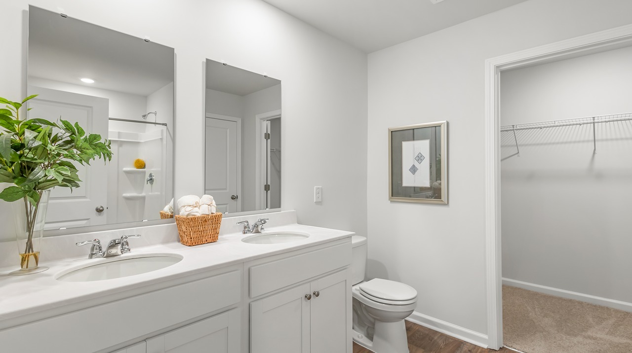 spacious master bathroom