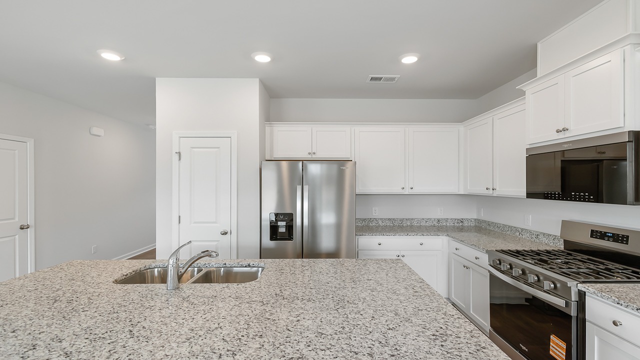 modern kitchen with granite countertops