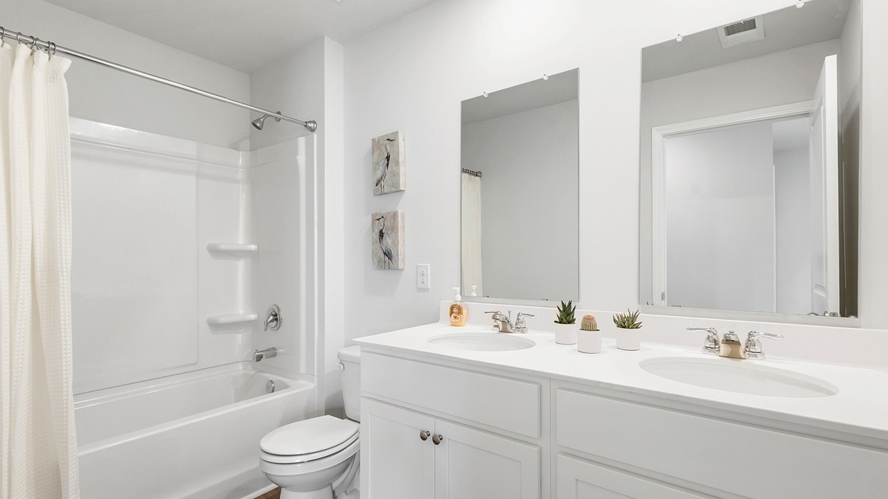 Updated bathrooms with tubs for added convenience
