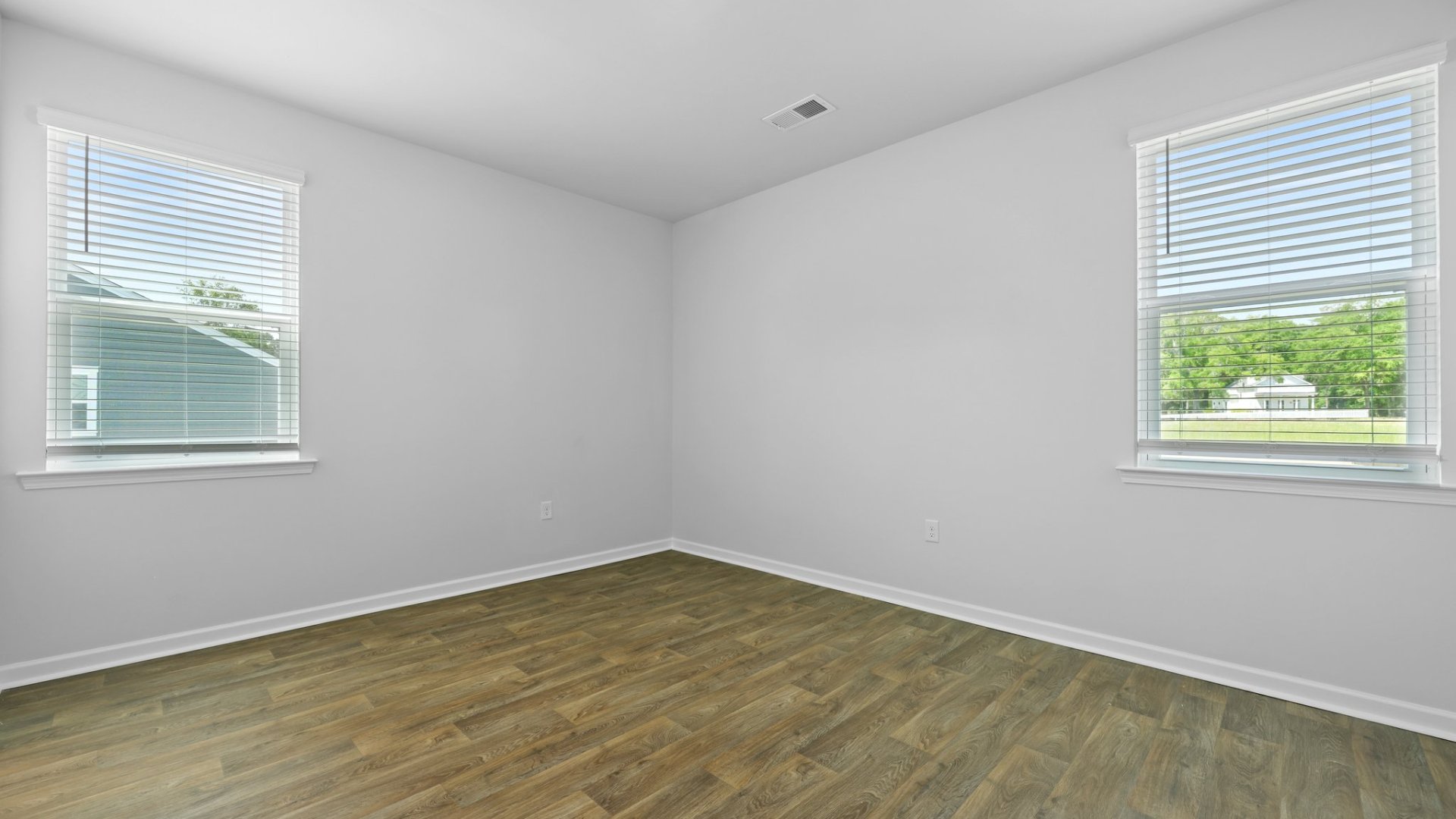 The primary bedroom is bright and spacious.