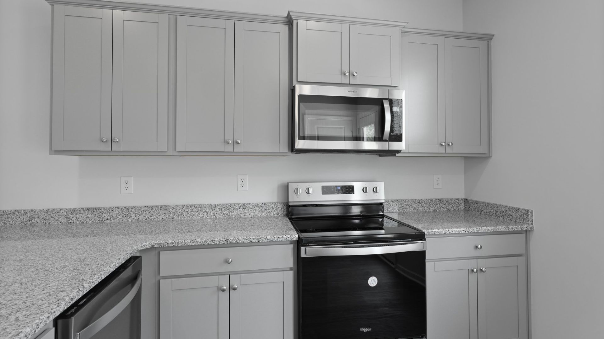 Ample cabinet storage in the kitchen.