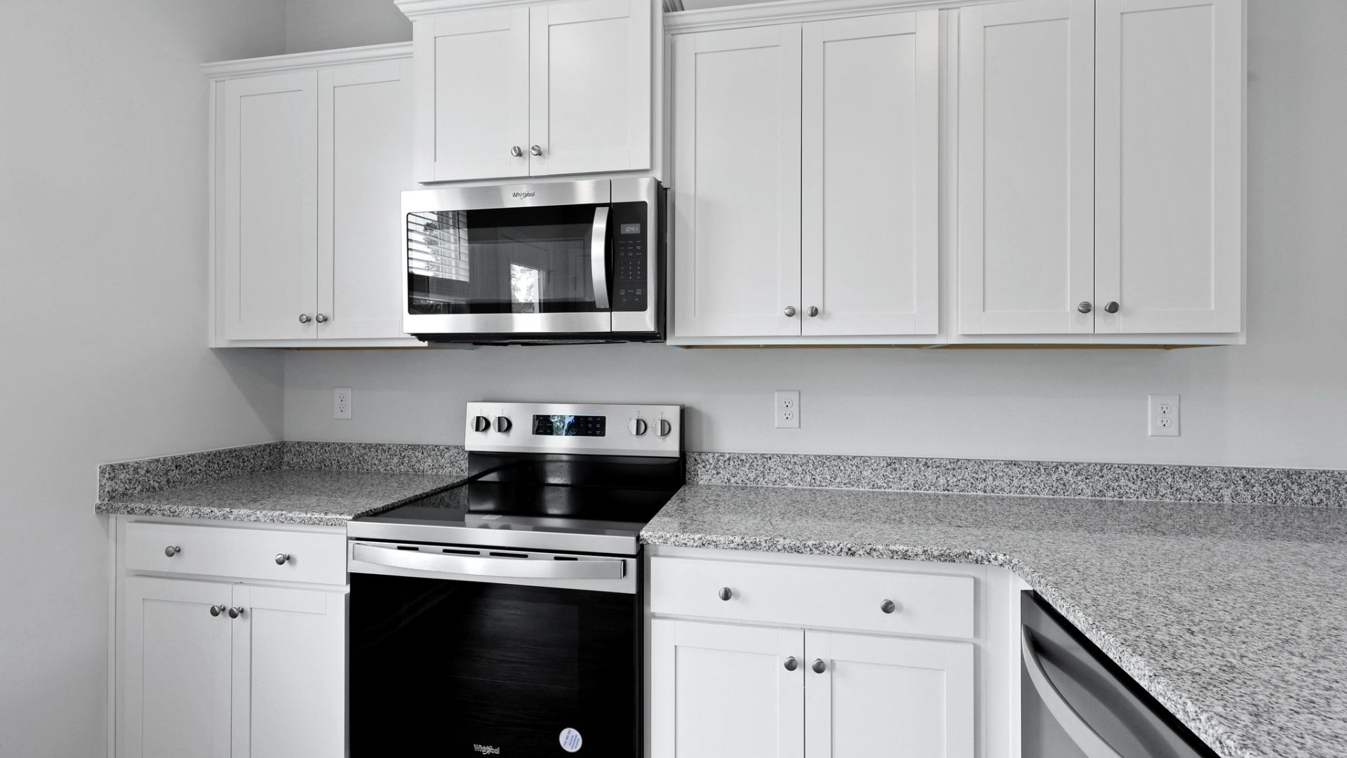 Cabinets for storage in the kitchen.