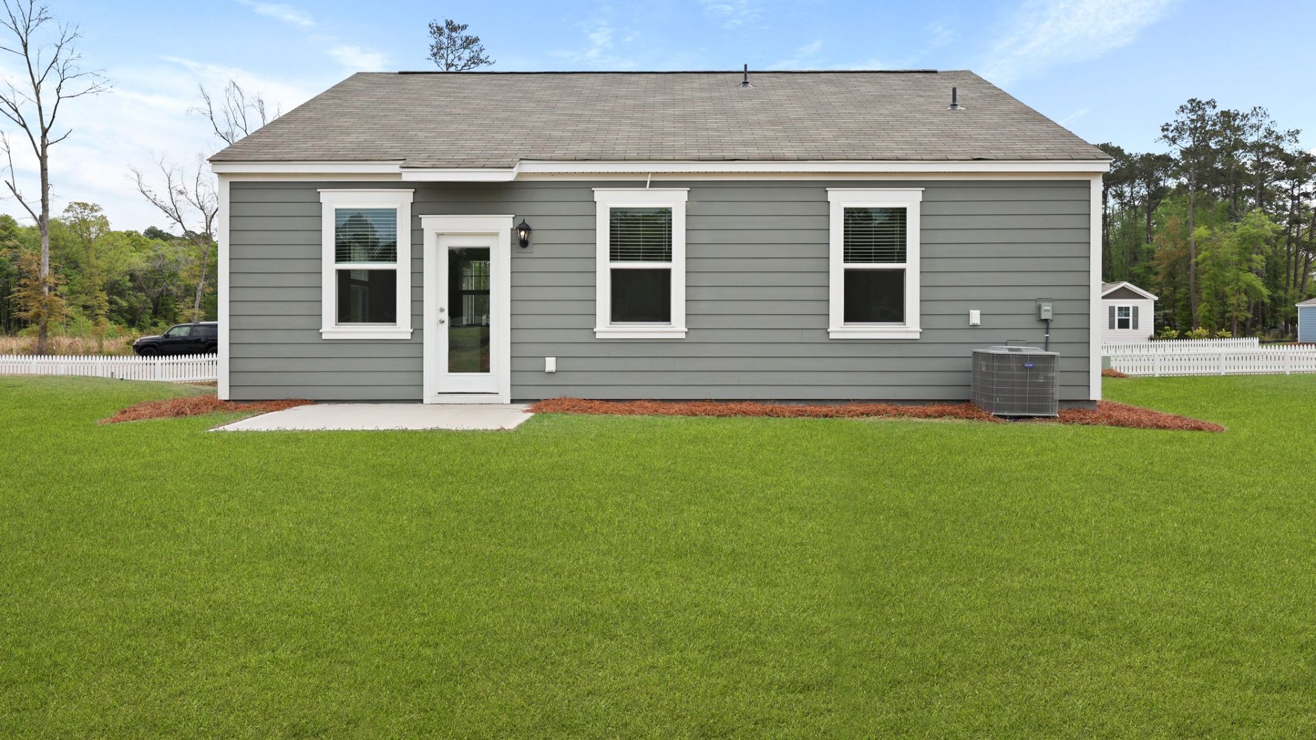 Backyard of the Curtis floorplan.