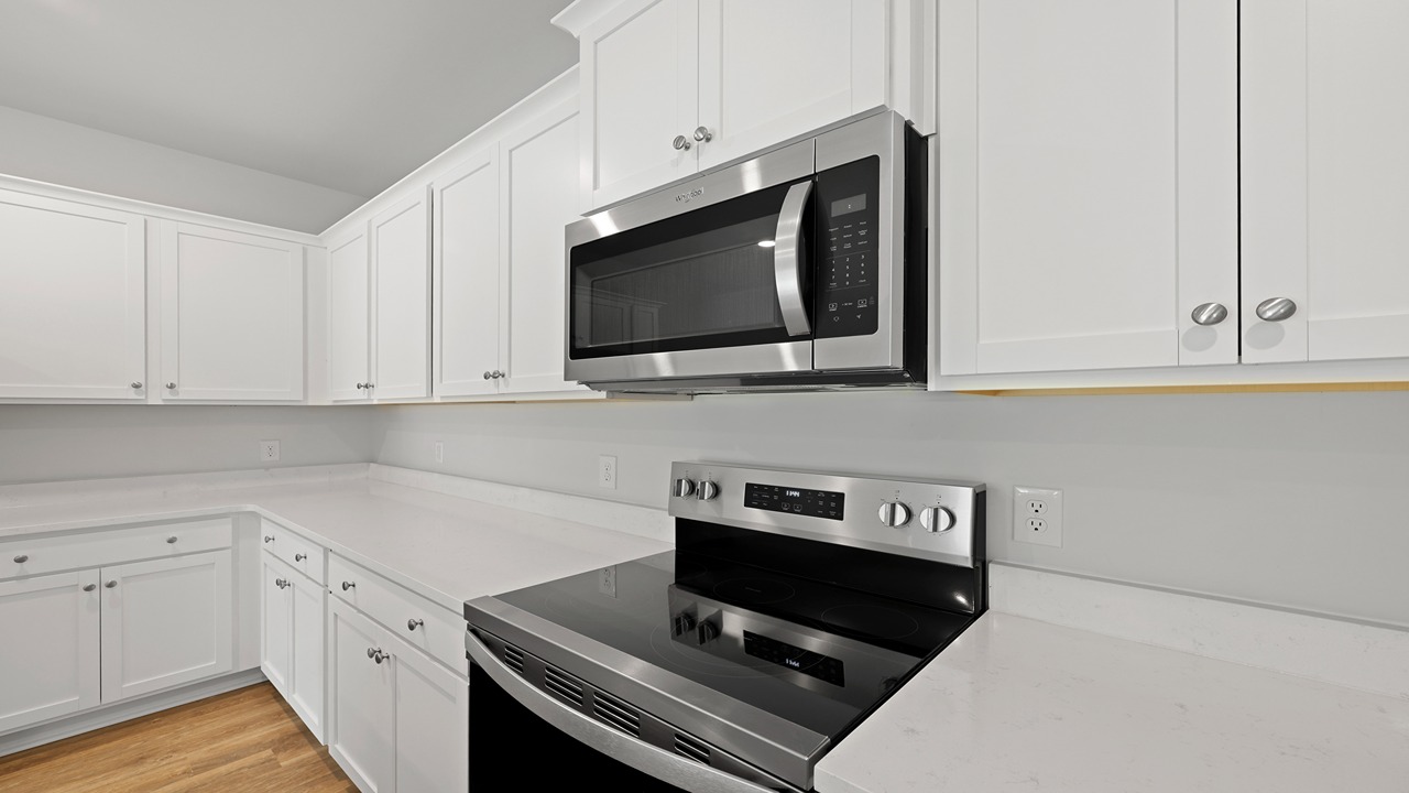 Oversized Quartz countertops and island