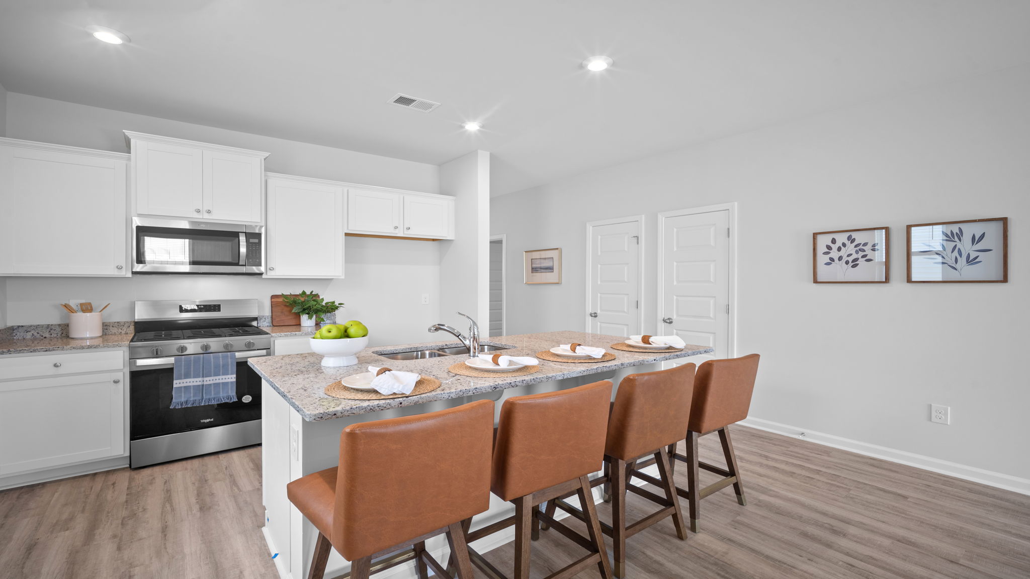Stylish kitchen in the Greenbriar floor plan ideal for meal preparation and entertaining guests