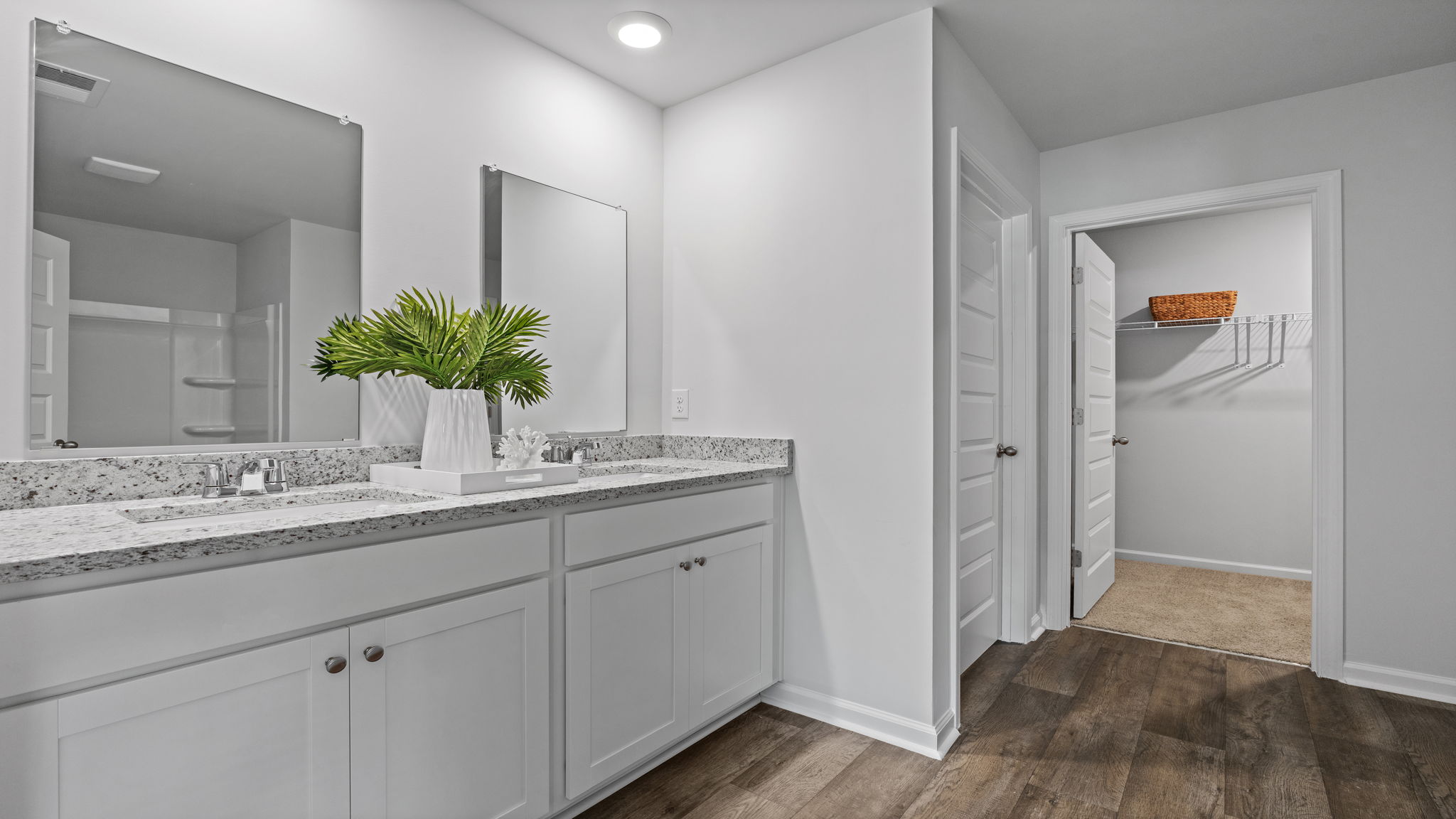 Owner's bath in the D.R. Horton Downing connected to the private primary suite