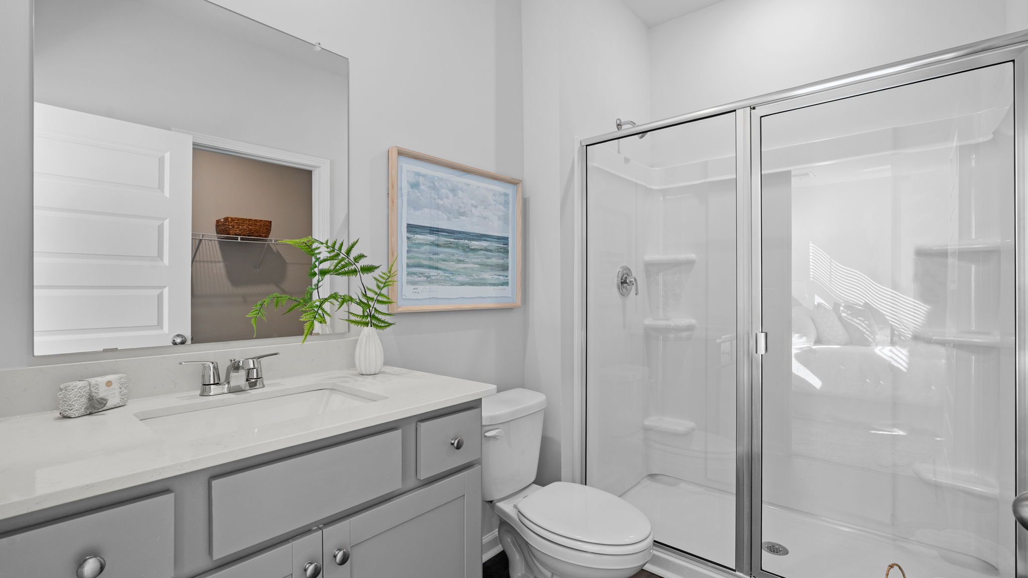 Spacious primary shower