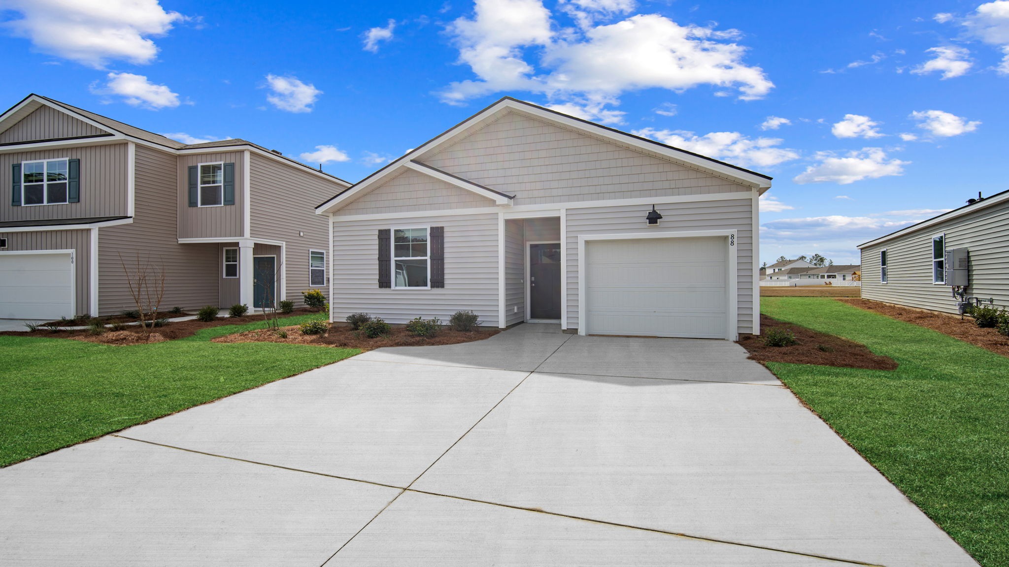 Front side view of home