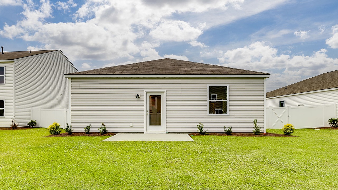 rear of home