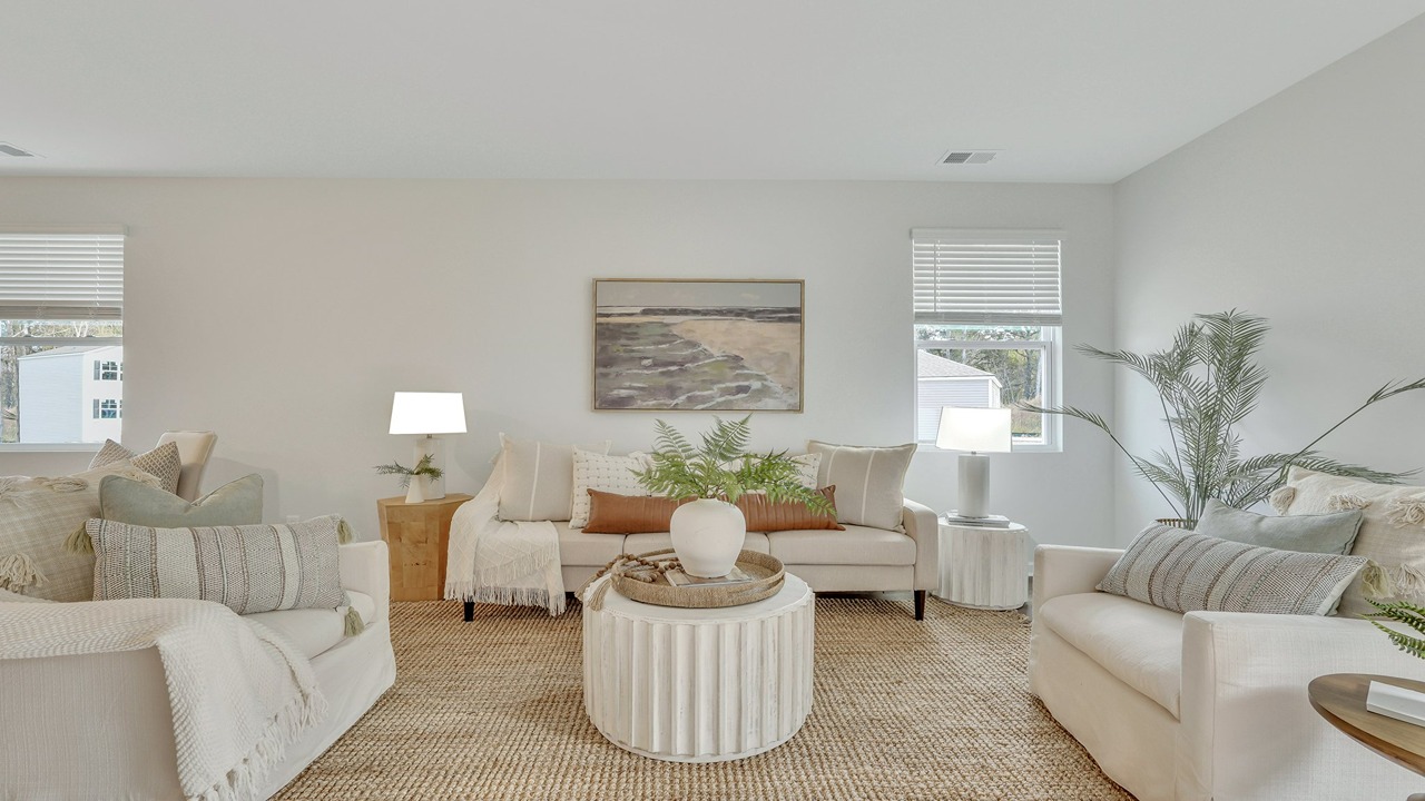 Bright and airy gathering space in the Helena home at East Argent designed for entertaining and everyday living