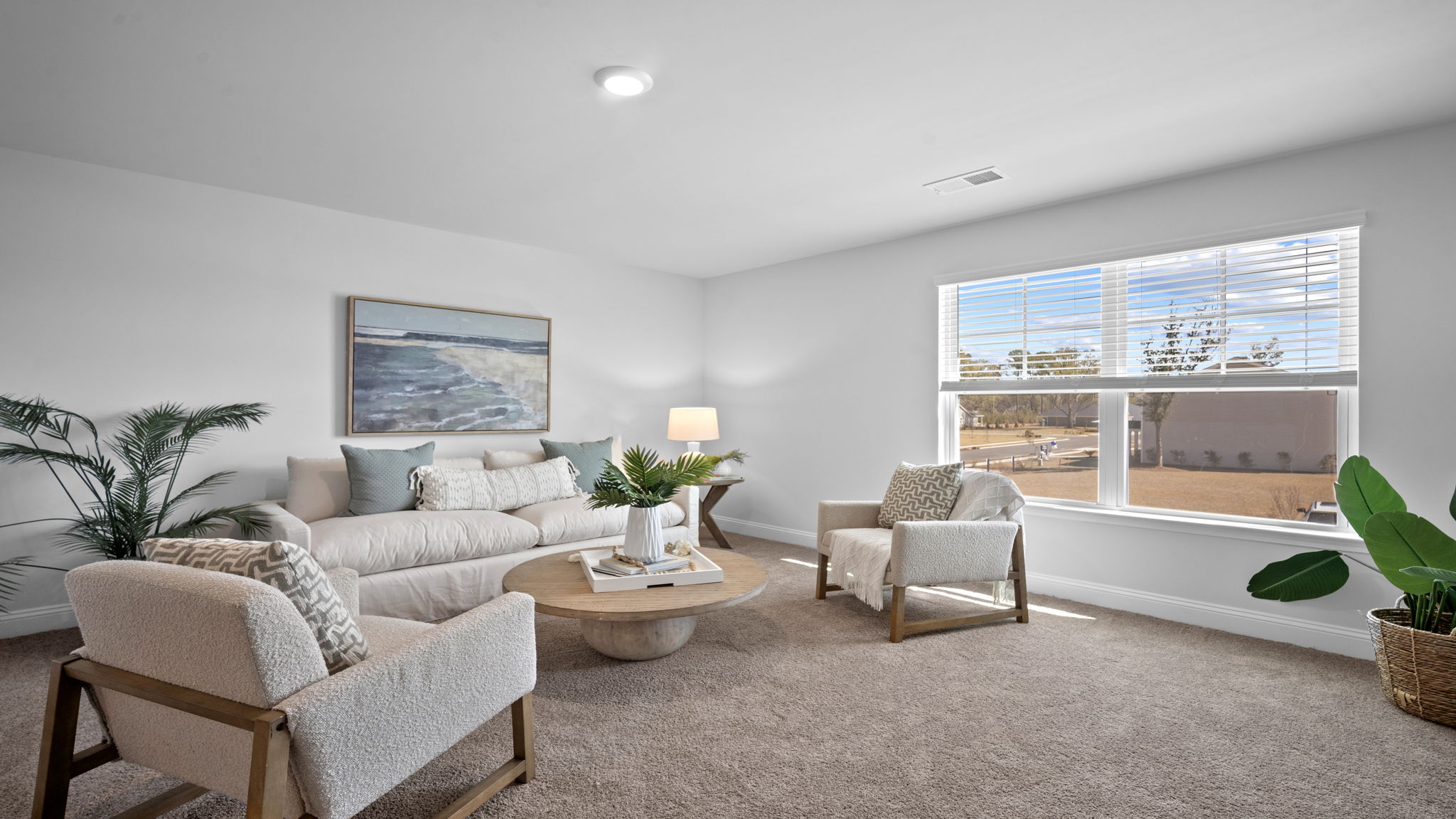 Comfortable great room designed for entertaining and everyday relaxation.