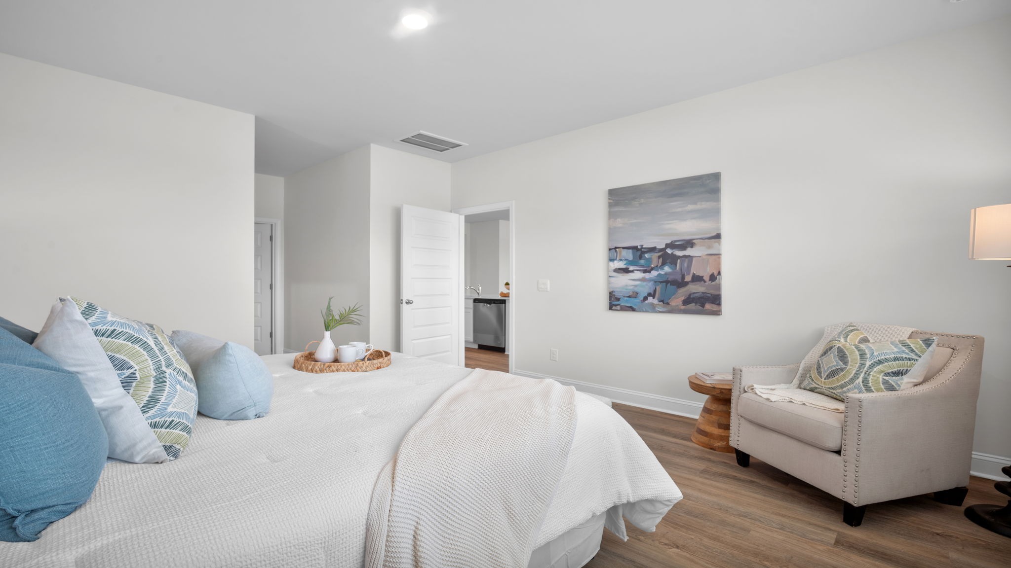 Spacious primary suite in the Aria floor plan featuring abundant natural light, a private retreat atmosphere, and room for a king-size bedroom set.