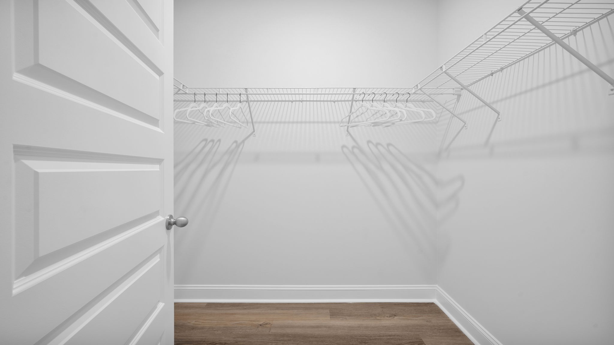 Expansive walk-in closet in the Aria floor plan providing generous storage space and convenient access from the luxurious owner's suite.