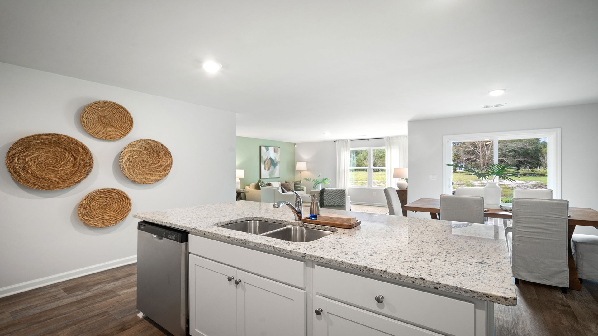 Kitchen view of the home from the island