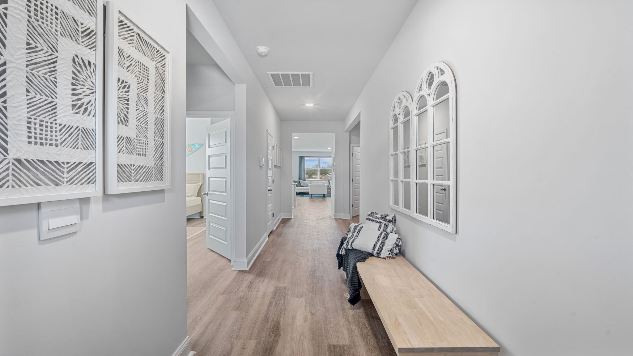Welcoming foyer in the Cali floor plan at East Argent featuring an open-concept design, elegant finishes, and seamless access to the main living areas.