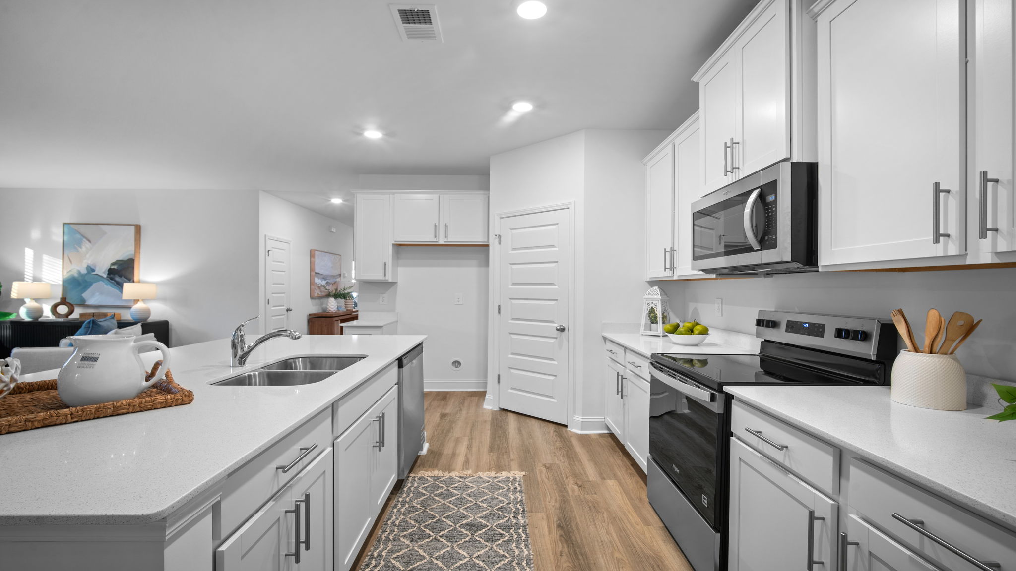 Kitchen with an oven range